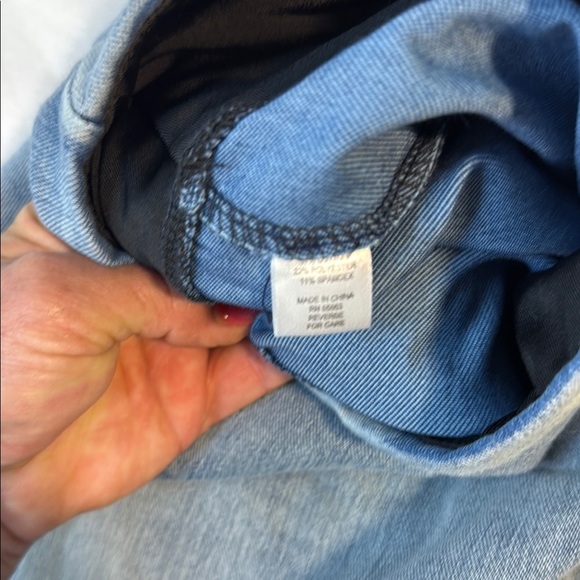 Athena Marie Women's Mermaid Stretch Flare Bottom Capri Blue Jeans, Large, NWOT - Picture 6 of 9